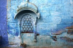 INDIA JODHPUR blue city, blue wall