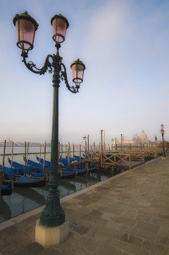 ITALY VENICE Gondolas And The Doges Palace
